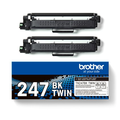 ORIGINALE Brother Multipack nero TN-247BK TWIN 3000 pagine