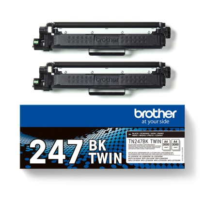ORIGINALE Brother Multipack nero TN-247BK TWIN 3000 pagine