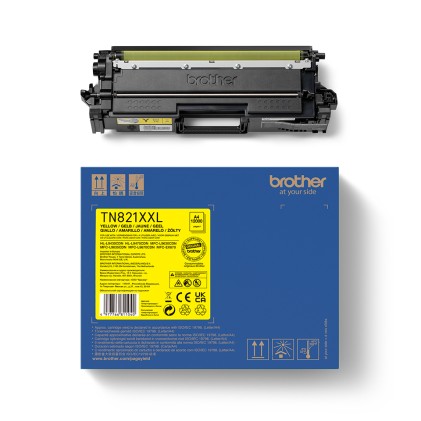 ORIGINALE Brother toner giallo TN-821XXLY 821XXL 12000 pagine