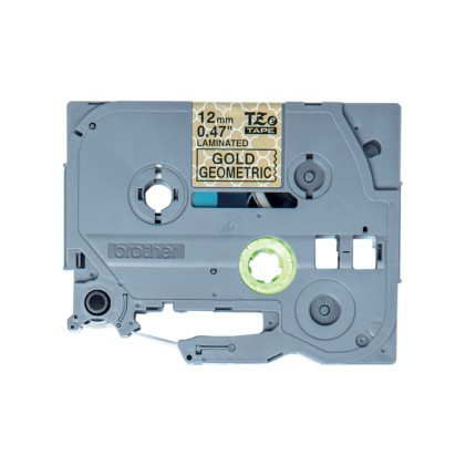 BROTHER TZe-MPGG31 black on gold geometric 4m long