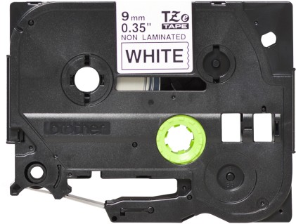 ORIGINALE Brother Nastro Nero su bianco TZe-N221 Nastro per etichettatura nero su bianco Brother TZe-N221 &ndash; 9 mm di larghezza