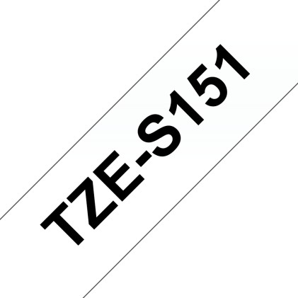 ORIGINALE Brother Nastro Nero su trasparente TZe-S151 TZ-S151 24 mm x 8 m, laminato