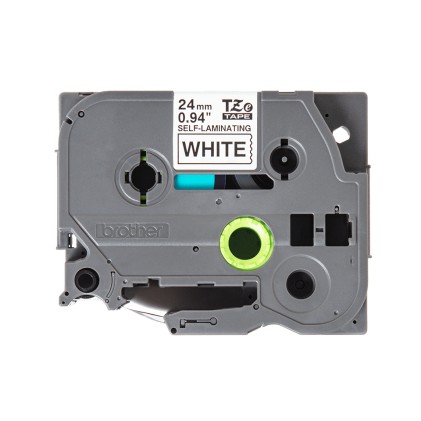 ORIGINALE Brother Nastro Nero su bianco TZe-SL251 Nastro per etichette nero su bianco con pellicola aggiuntiva laminata Brother TZe-SL251 - 24 mm di larghezza