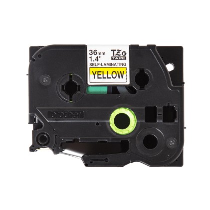 ORIGINALE Brother Nastro Nero su giallo TZe-SL661 Brother TZe-SL661 Nastro per etichette nero su giallo con pellicola aggiuntiva laminata &ndash; 36 mm di larghezza