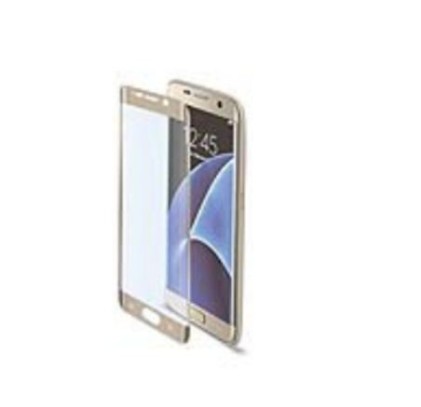Celly Screen Protector In Vetro Temperato Per Galaxy S7 Edge, Gold
