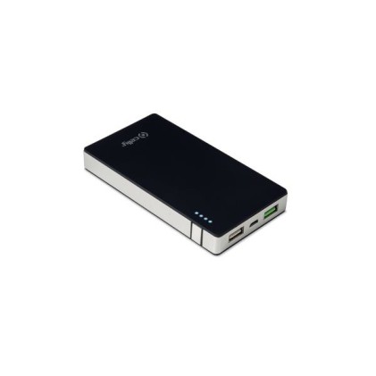 Celly Power Bank Da 6000Mah, 2Usb, Ricarica Turbo, Colore Nero