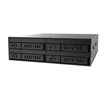 CHIEFTEC 1x5.25in bay for 4x2.5in S-ATA HDD Hot-Swap Metal