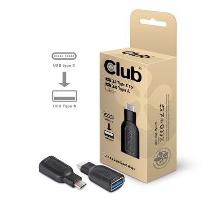 Club3D Usb Type C 3.1 Gen 1 Male To Usb 3.1 Gen 1 Type A Female Adapter