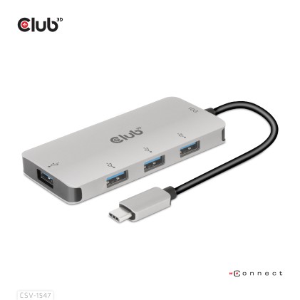 Club3D Hub Usb Gen2 Type-C To 10Gbps 4X Usb Type-A