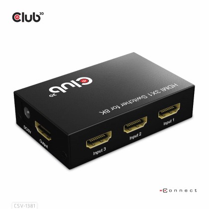 Club 3D Switch 3 To 1 Hdmit 8K60Hz