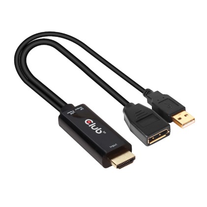 Club3D Hdmi 2.0 To Displayport 1.2 4K60Hz Hdr M/F Active Adapter