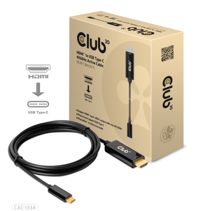 Club3D Cavo Hdmi 2.0 To Usb C 4K 60Hz 1,8M/6Ft M/M
