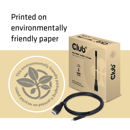 Club3D Cavo Micro Hdmi To Hdmi 2.0 4K60Hz, Male/Male 1M/3.28Ft