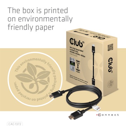 Club3D Hdmi 2.1 Male To Hdmi 2.1 Male Ultra High Speed 10K 120Hz  2M/ 6.56Ft