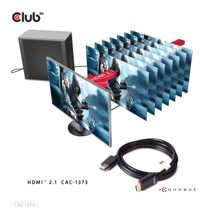 Club3D Hdmi 2.1 Male To Hdmi 2.1 Male Ultra High Speed 10K 120Hz  3M/ 9.84Ft
