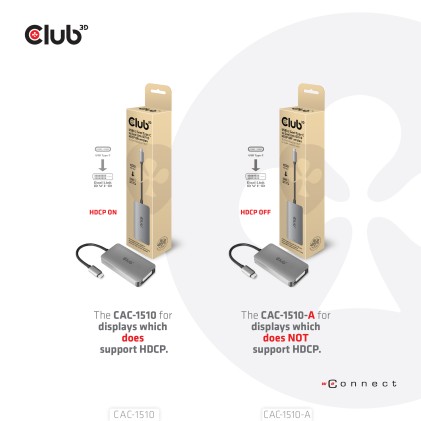 Club3D Usb Type C To Dvi I Dual Link Supports 4K30Hz Resolutions - Hdcp Off