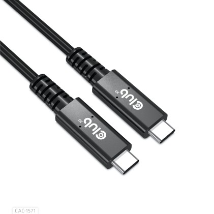 Club3D Usb4 Type C Gen 3X2 Bi Directional Cable 40Gbps 8K60Hz 100W Powerdelivery M/M