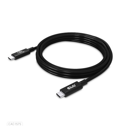Club3D Usb4 Gen2X2 Type-C Bi-Directional Cable 4K60Hz,Data 20Gbps, Pd 240W(48V/5A) Epr M/M 2M/6.56Ft