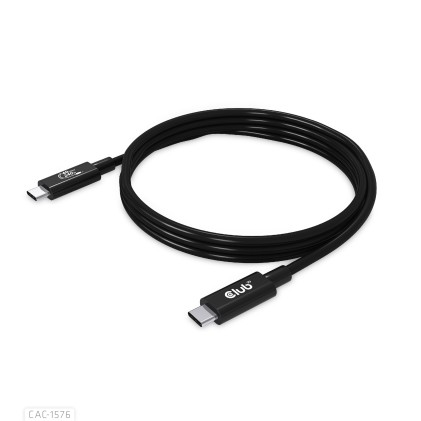 Club3D Usb4 Gen3X2 Type-C Bi-Directional Cable 8K60Hz,Data 40Gbps, Pd 240W(48V/5A) Epr M/M 1M / 3.28