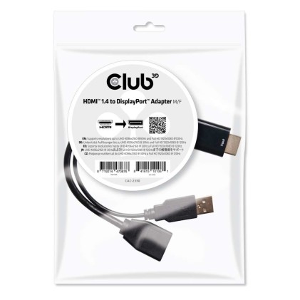 Club3D Adattatore Hdmi To Displayport M/F