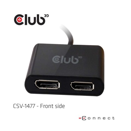 Club3D Splitter Usb Type A 3.1 Gen 1 To Dp 1.2 Dual Monitor Support 4K@60Hz