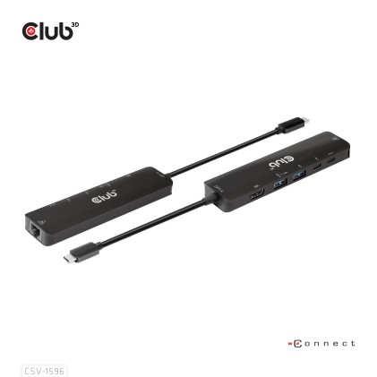 Club 3D Hub Usb Gen1 Type-C, 6-In-1  Hdmi 8K30Hz-4K120Hz, 2Xusb Type-A, Rj45  2Xusb Type-C, Data E P