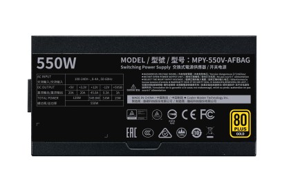 Cooler Master V550 Gold-V2 alimentatore per computer 550 W 24-pin ATX ATX Nero