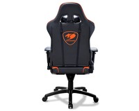 Cougar Armor Gaming Chair In Pelle Pvc, Schienale Regolabile, Base In Acciaio, Fino A 120Kg, Nero/Arancione