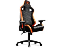 Cougar Armor S Gaming Chair In Pelle Pvc, Pattern A Forma Di Diamante, Schienale E Braccioli Regolabili, Supporto Lombare, Base In Acciaio, Fino A 120Kg, Nero