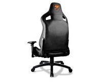 Cougar Armor S Royal Gaming Chair In Pelle Pvc, Pattern A Forma Di Diamante, Schienale E Braccioli Regolabili, Supporto Lombare, Base In Acciaio, Fino A 120Kg, Nero