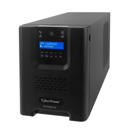 CYBERPOWER PR1000ELCD Line-Interactive 1000VA/900W Sinewave AVR LCD Output IEC RS232 USB HID EPO SNMP EnergyStar
