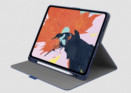 Custodia Ipad 10.9/Pro 11"18/21 Blu Whit Holder Pencil  Cygnett