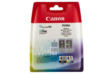 CANON PG-40 / CL-41 ink cartridge black and colour standard capacity combopack blister without alarm