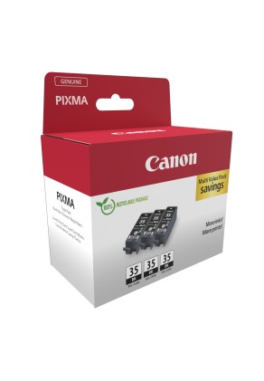Originale Canon PGI-35BK Multipack de 3 Cartuchos de Tinta Originales Negro - 1509B028