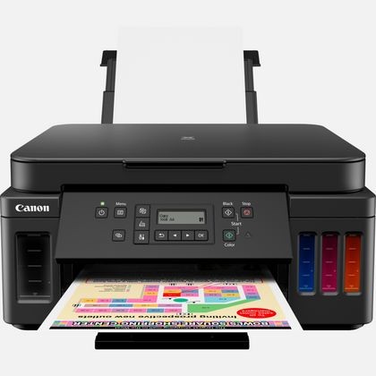 Canon Multif. Ink A4 Colore Pixma G6050 13Ppm Fronte/Retro Usb/Wifi/Lan 3In1 - Megatank Refillable Ts