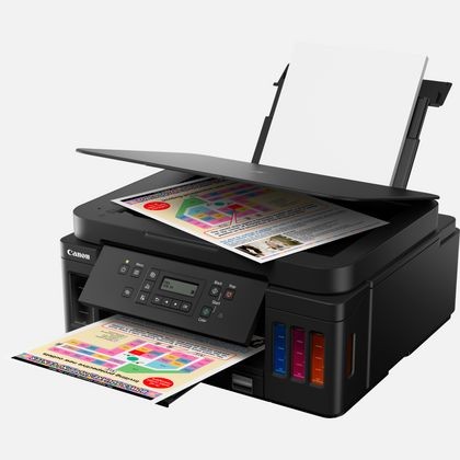Canon Multif. Ink A4 Colore Pixma G6050 13Ppm Fronte/Retro Usb/Wifi/Lan 3In1 - Megatank Refillable Ts