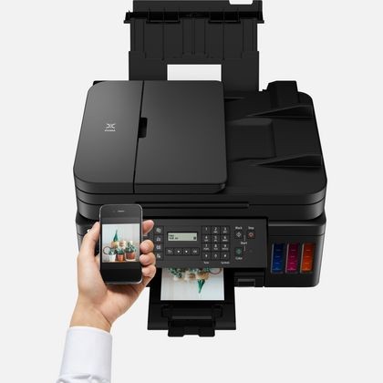 Canon Multif. Ink A4 Colore Pixma G7050 13Ppm Fronte/Retro Usb/Wifi/Lan 3In1 - Megatank Refillable  Ts