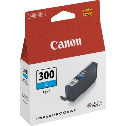 Originale Canon PFI300 Cyan Cartucho de Tinta Original - 4194C001/PFI300C