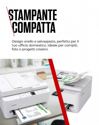 Canon Multifunzione Ink A4 Colore, Pixma Ts7550I, 14Ppm, Fronte / Retro, Adf, Usb/Wifi, 3 In 1, Bian