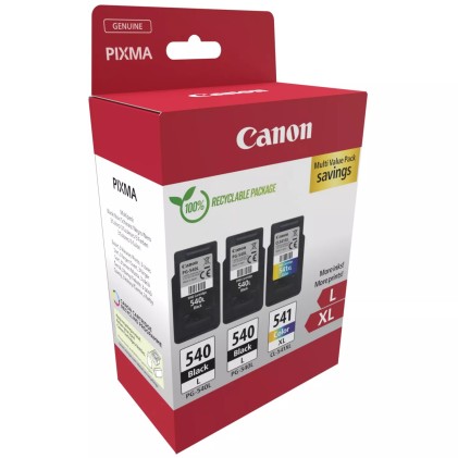 Confezione multipla da 3 cartucce d'inchiostro originali Canon PG-540L/CL-541XL - 5224B017