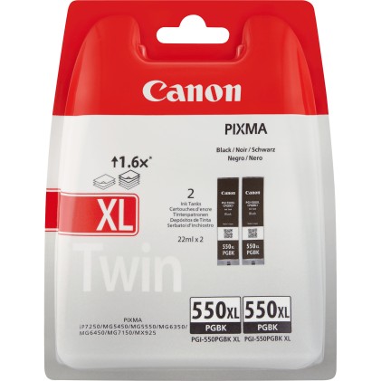 Canon PGI550XL nero Confezione da 2 cartucce d inchiostro pigmentate originali - 6431B005