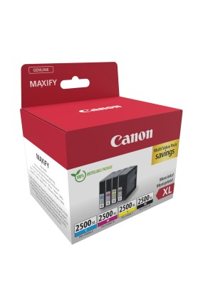 Confezione da 4 cartucce d'inchiostro originali Canon PGI2500XL - 9254B004/9254B010