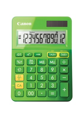 Canon Calcolatrice Ls-123K, 12 Cifre, Lcd Inclinato Verso Alto, Verde