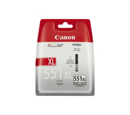 ORIGINALE Canon Cartuccia d&#39;inchiostro Grigio CLI-551GY XL 6447B001 275 pagine 11ml Cartuccie dґinchiostro