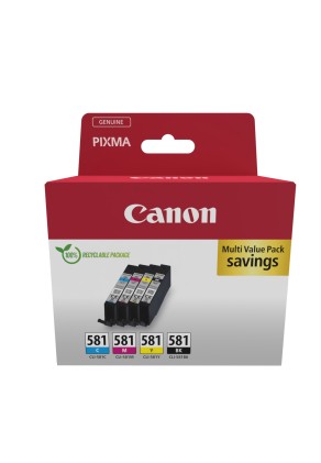 ORIGINALE Canon Multipack nero / ciano / magenta / giallo CLI-581 2103C007 1503 pagine