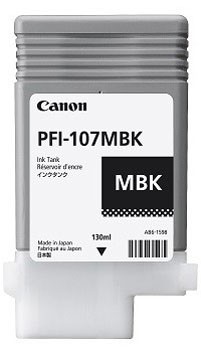 ORIGINALE Canon Cartuccia d&#39;inchiostro Nero (opaco) PFI-107mbk 6704B001 130ml