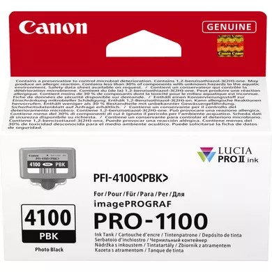 ORIGINALE Canon Cartuccia d'inchiostro Nero (Foto) PFI-4100pbk 6777C001 80ml