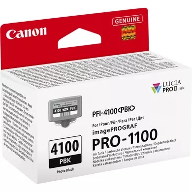 ORIGINALE Canon Cartuccia d'inchiostro Nero (Foto) PFI-4100pbk 6777C001 80ml