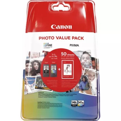 ORIGINALE Canon Value Pack nero / differenti colori PG-540L+CL-541XL Photo 5224B007