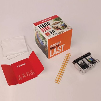ORIGINALE Canon Value Pack nero / differenti colori PG-540+CL-541 Photo Cube Creative Pack + 13x13 cm Fotopapier 40 fogli 360 pagine